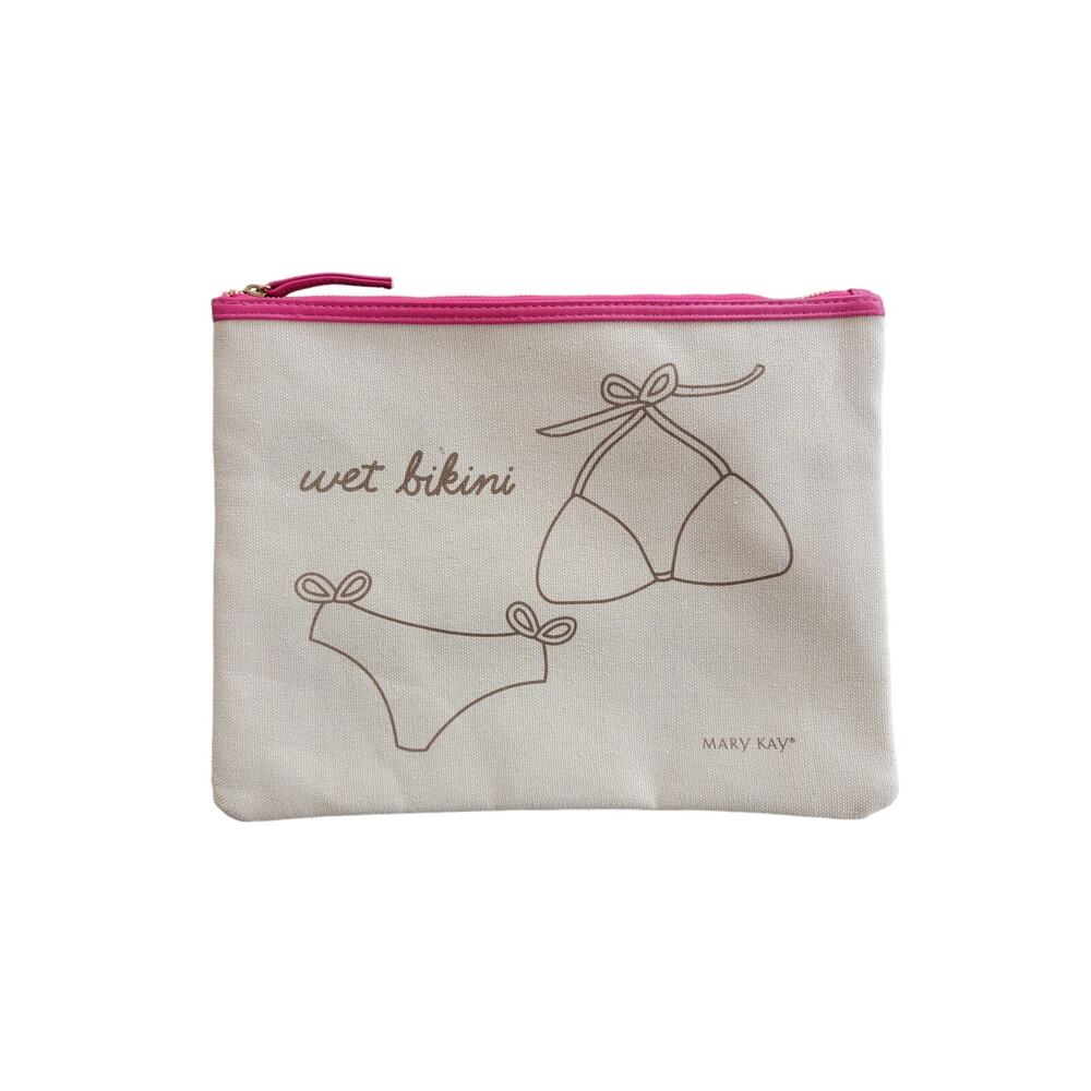 Mary Kay "Wet Bikini"‎ Beach Zipper Pouch Travel Wet Swimsuit Bag